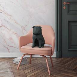 Pug Sculpture - Low Poly Papercraft Diy Model - thumbnail 2