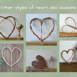 White Willow Heart, 5Th Anniversary Gift, Hand Woven Wicker Wall Art - thumbnail 4