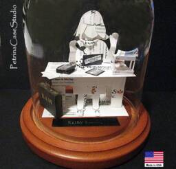 Business Card Sculpture Handmade Executive Woman Gift With Desk Accessories - thumbnail 1
