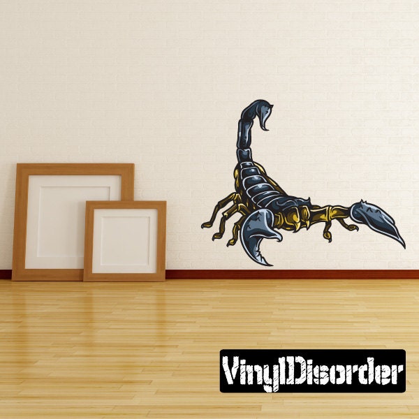 Scorpion Wall Decal - Fabric Vinyl Removable & Reusable Scorpionuscolor002Et