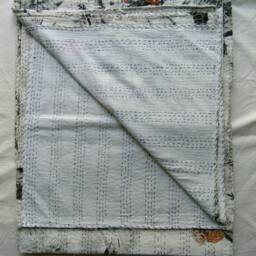 Decorative Bird & Floral Print New Indian Handmade Kantha Quilt Gudri Blanket Bedspread Size 108x90 - thumbnail 2