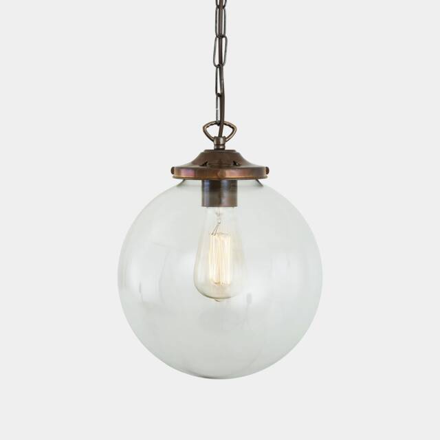 Riad Clear Glass Globe Pendant Light 9.75'' Ip20 - image 1