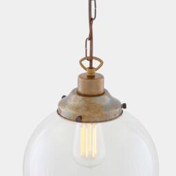 Riad Clear Glass Globe Pendant Light 9.75'' Ip20 - thumbnail 3