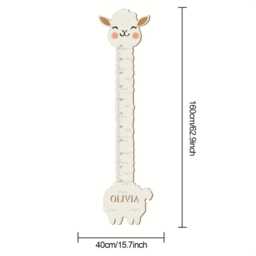 Family Growth Chart Ruler, Personalized Wooden Height Chart, Nursery Wall Hanging, Kids Room Decor, Baby Shower Gift, Mother's Day Gift - thumbnail 2