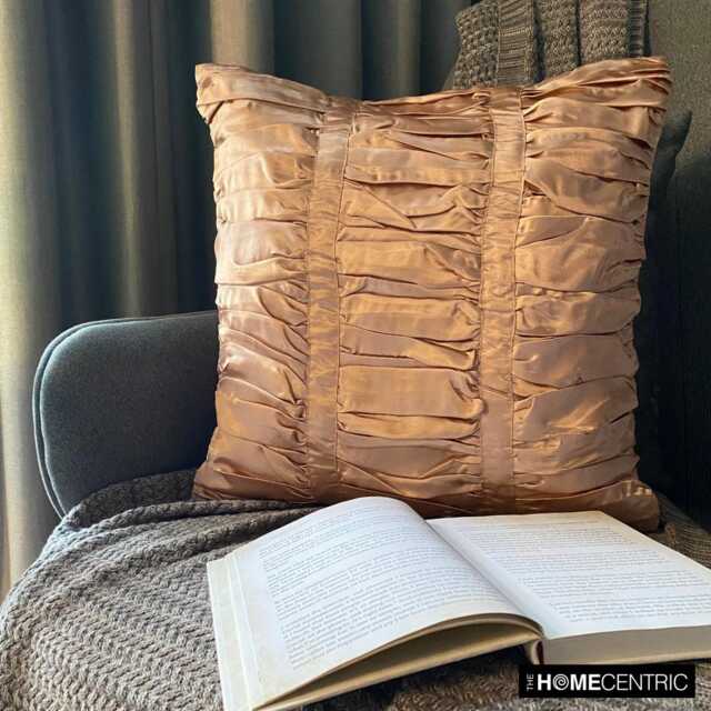 "Designer Peach Pink Toss Pillow Cover 16""x16" - image 1