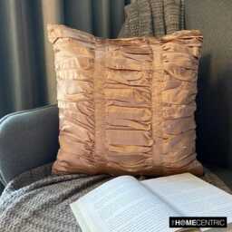 "Designer Peach Pink Toss Pillow Cover 16""x16" - thumbnail 3