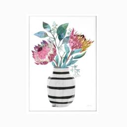 Protea Art, Flower Art Print, Painting, Protea Flower, Pink Protea, Wall Print Decor - thumbnail 3