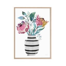 Protea Art, Flower Art Print, Painting, Protea Flower, Pink Protea, Wall Print Decor - thumbnail 2