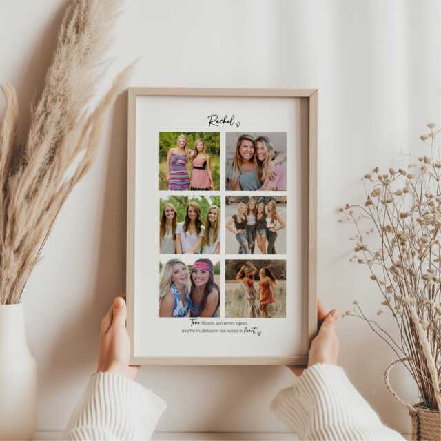 Custom Photo Frame With Best Friend, Gift For Friend, Personalised Friend Picture Print, Valentine Her, Birthday - image 1