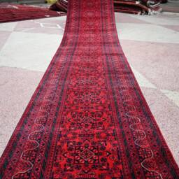 17 Ft Long Runner Rug, Best Quality Turkmen Rug, Khamyab Khal Mohammdi, Bukhara Runner, Handmade Wool Oriental, Hallway Runner 16.9 X 2.9 - thumbnail 4