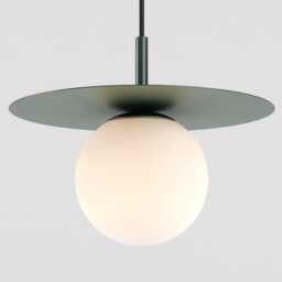 Zoe 3-Port Ceiling Pendant Hanging Light Dark Green Kitchen Island Fixture Disc Lamp Shade - thumbnail 3