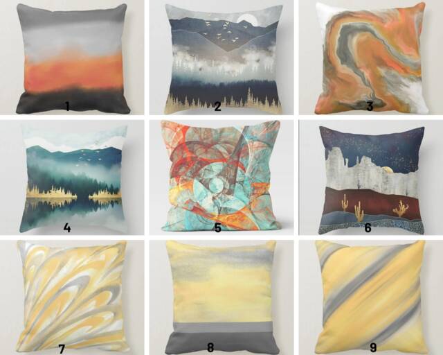 Abstract Colorful Exotic Housewarming Cushion Cover/Abstract Striped Modern Pillow Case/Abstract Pattern Garden, Home Decoration - image 1