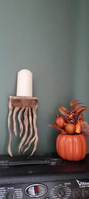 Single Handmade Solid Oak Rustic Candle Sconce /Shelf . Candles Etc Not Included - image 1