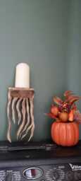 Single Handmade Solid Oak Rustic Candle Sconce /Shelf . Candles Etc Not Included