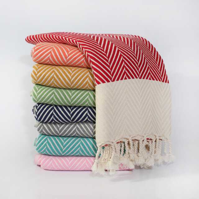Personalized Cotton Throw Blanket Herringbone Woven Baby Blanket - image 1