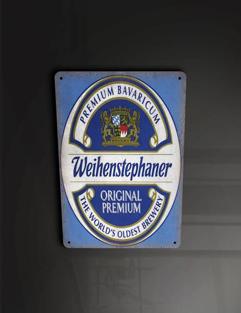 Weihenstephaner World's Oldest Brewery - Metal Sign Plaque Wall Art Decor Signage