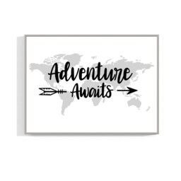 Adventure Awaits Print, Playroom Bedroom Quote, Decor, Kids Prints, Nursery Inspirational Print 584 - thumbnail 2