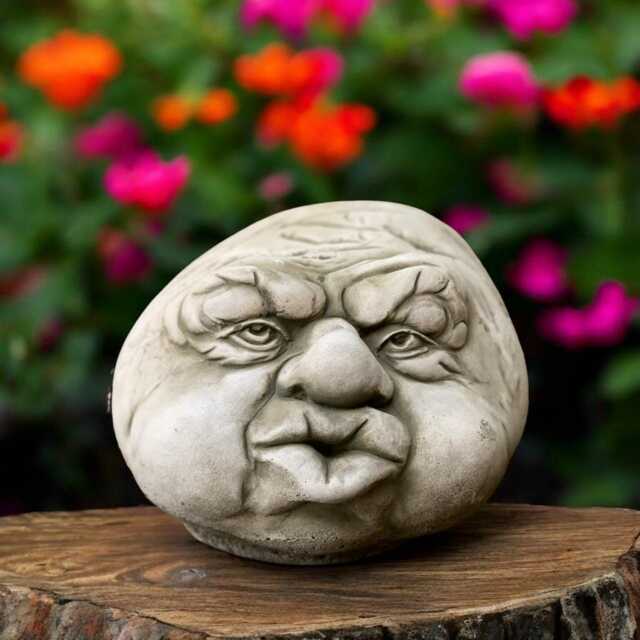 Concrete Evil Face Statue Stone Monster Sculpture Gothic Garden Ornament Outdoor Decor Cement Creepy Yard Art Halloween Gift Idea - image 1