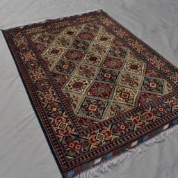 Afghan Turkoman Wool Rug Hand Knotted Boho Area Rug - 7.1 X 5.1 Ft - thumbnail 2