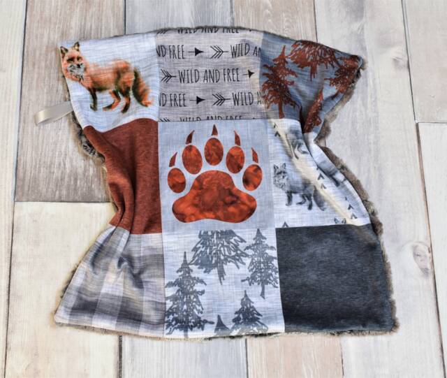 Fox Lovey - Mini Baby Blanket Woodland Gift Shower Lovie Security - image 1