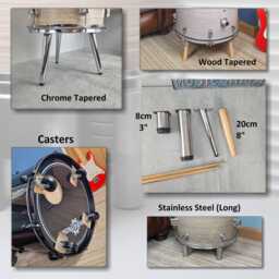 Drum Coffee Table, Burgundy, Red 29cm Wide, Coffee, Side, Real Tom Tom, Man Cave, Steam Punk - thumbnail 4