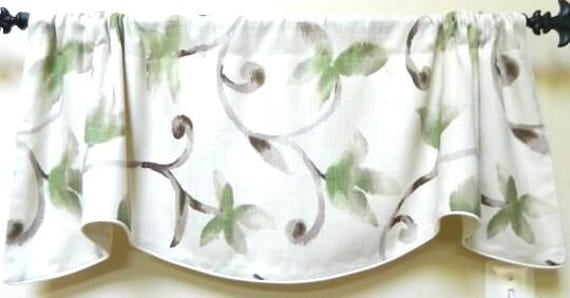 Inca - From UK - Window Valance/Corded, Lined Valance/ Rod Pocket Scalloped High End Designer Linen Fabric - image 1