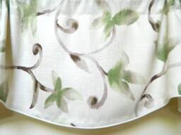 Inca - From UK - Window Valance/Corded, Lined Valance/ Rod Pocket Scalloped High End Designer Linen Fabric - thumbnail 2
