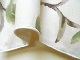 Inca - From UK - Window Valance/Corded, Lined Valance/ Rod Pocket Scalloped High End Designer Linen Fabric - thumbnail 3