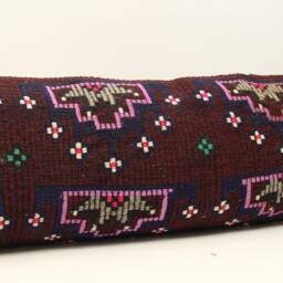 King Kilim Lumbar Pillow Cover 14x48, Turkish Oriental Design - thumbnail 2