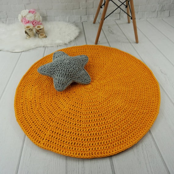 Handmade Crochet Cotton Rug Personalized Nursery Decor - image 1