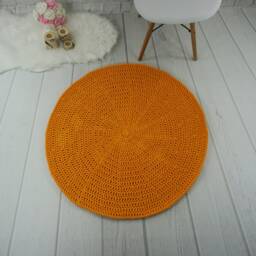 Handmade Crochet Cotton Rug Personalized Nursery Decor - thumbnail 2