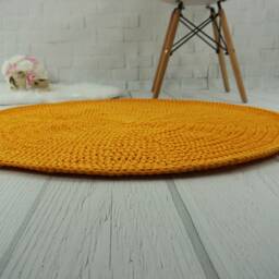 Handmade Crochet Cotton Rug Personalized Nursery Decor - thumbnail 3