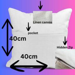 Personalised Digger Truck Pocket Reading Book Cushion, I Dig Books Cushion Gifts, Construction Tractor Bedroom Decor, Unique Cushion Gift - thumbnail 2