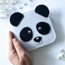 Panda Baby Book High Contrast Sensory Toy, Newborn Gift - thumbnail 1