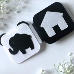 Panda Baby Book High Contrast Sensory Toy, Newborn Gift - thumbnail 3