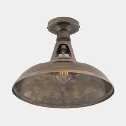 Geneva Industrial Vintage Flush Ceiling Light 11.75 - thumbnail 2