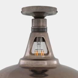 Geneva Industrial Vintage Flush Ceiling Light 11.75 - thumbnail 3