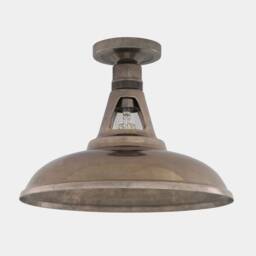 Geneva Industrial Vintage Flush Ceiling Light 11.75 - thumbnail 1