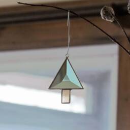 stained Glass Christmas Tree Ornament Beveled Suncatcher, Gift Boxed - thumbnail 4