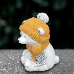 Garden Teddy Bear Sculpture Outdoor Figurine Concrete Ornament Cement Animal Decoration Teddy Lover Gift Yard Art Handmade - thumbnail 2