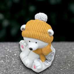 Garden Teddy Bear Sculpture Outdoor Figurine Concrete Ornament Cement Animal Decoration Teddy Lover Gift Yard Art Handmade - thumbnail 1