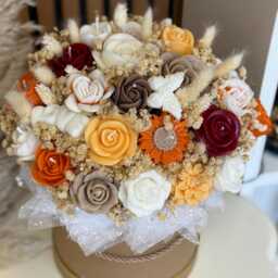 Candle Gift Bouquet - Luxury Floral Arrangement - Scented Home Decor - thumbnail 3