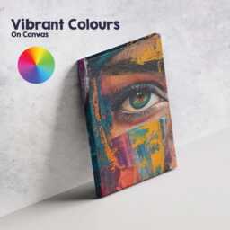 Colourful Abstract Female Eye Contemporary Mixed Media Portrait Canvas Wall Art Print Decor Picture Ready To Hang - thumbnail 4