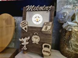 Personalized Baby Girl Boy Photo Picture Frame Metric, Keepsake Newborn Gift Wooden - thumbnail 1