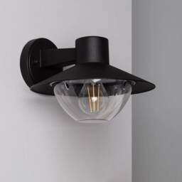 Eiv - Elegant Black Wall Lamp For Outdoor & Bathroom Use, Ip54 Waterproof, Exterior Lighting