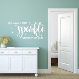 Sparkle Nursery Wall Decal Inspirational Quote, Stars Vinyl - 22 X 46 In - thumbnail 3