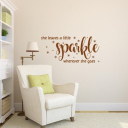 Sparkle Nursery Wall Decal Inspirational Quote, Stars Vinyl - 22 X 46 In - thumbnail 2