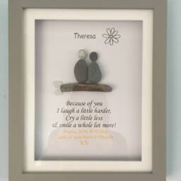 Birthday Pebble Art. Personalised Picture For Special Birthday. Friends - thumbnail 3