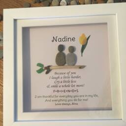 Birthday Pebble Art. Personalised Picture For Special Birthday. Friends - thumbnail 2