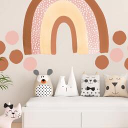 Large Boho Rainbow Wall Decal Pastel Nursery Decor - thumbnail 4